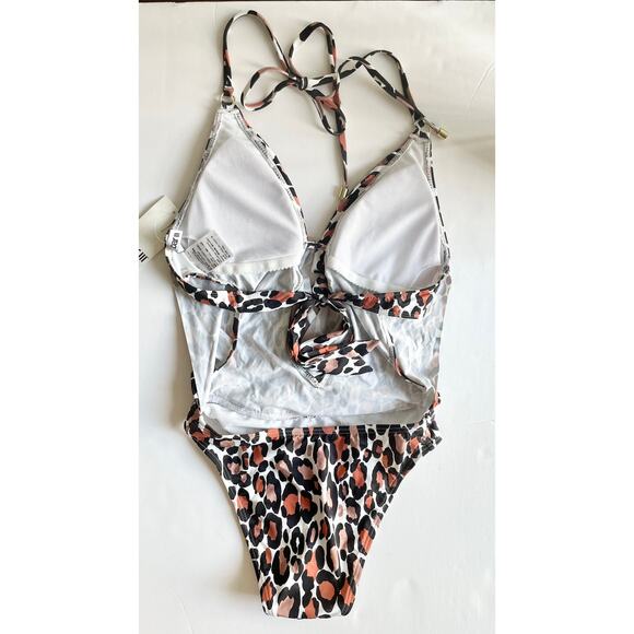 Bar III Run Wild Plunging One-Piece Swimsuit XS - Picture 4 of 5